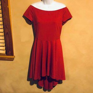 Red cocktail dress
